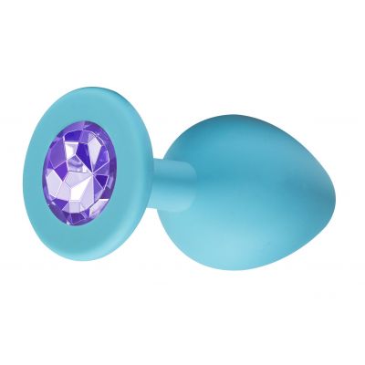 Анальная пробка Emotions Cutie Small Turquoise light purple crystal