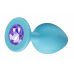 Анальная пробка Emotions Cutie Small Turquoise light purple crystal
